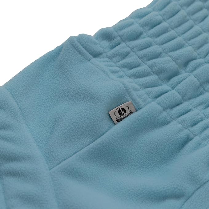 Warm Coat, Windproof Dog Jacket - Small to Large, 4-Legged Fleece Winter Coat with Zippered Closure - Turquoise M