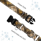 Fall Reflective Martingale Collar for Dogs with Quick Release Buckle Autumn Dog Collars (Brown Plaid, Medium)