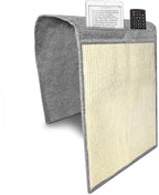 Navaris Cat Scratch Armrest Organizer - Sisal Furniture Protector Scratching Pad for Cats - Scratcher Mat Cover for Sofa Couch Armchair - Light Gray