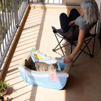 Cat Bed - Bathtub Nest with Scratching Board | Bathtub-Shaped Calming Cat Bed - for Kitten Puppy Small Dog Pet Home Decor Living Room Balcony Apartment Dorm Sleeping Play