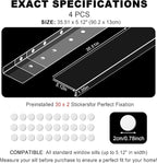 Ultra Clear Window Sill Protector - Scratch & Chew Proof Pet Guard for Dogs & Cats, Easy Install Transparent Ledge Cover, No Residue