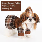 Dog Sweater Puppy Clothes for Small Dogs Boy Girl Pet Hoodies for Dogs Cold Weather Doggie Coats Fall Doggy Sweatshirt for Chihuahua Yorkie Cat Outfits (Brown, XX-Small)