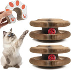 Magic Organ Cat Scratcher Pad with Bell-Ball, Foldable Cat Cardboard Lounge Bed, Interactive Cat Butler for Cat Scratching, Mental Physical Training Exercise for Indoor Kitty Toys (1)