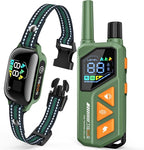 Dog Shock Collar - 3300FT Dog Training Collar with Remote, IPX7 Waterproof Electric Dog Collar with 4 Training Modes, Security Lock, Rechargeable E-Collar for Small Medium Large Dogs (Green)