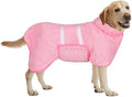 Bienbee Dog Bathrobe, Quick Drying Super Absorbent Dog Robes for After Bath, Warm Keeping Dogs Towel, Dogs Bath Supplies, Pink L