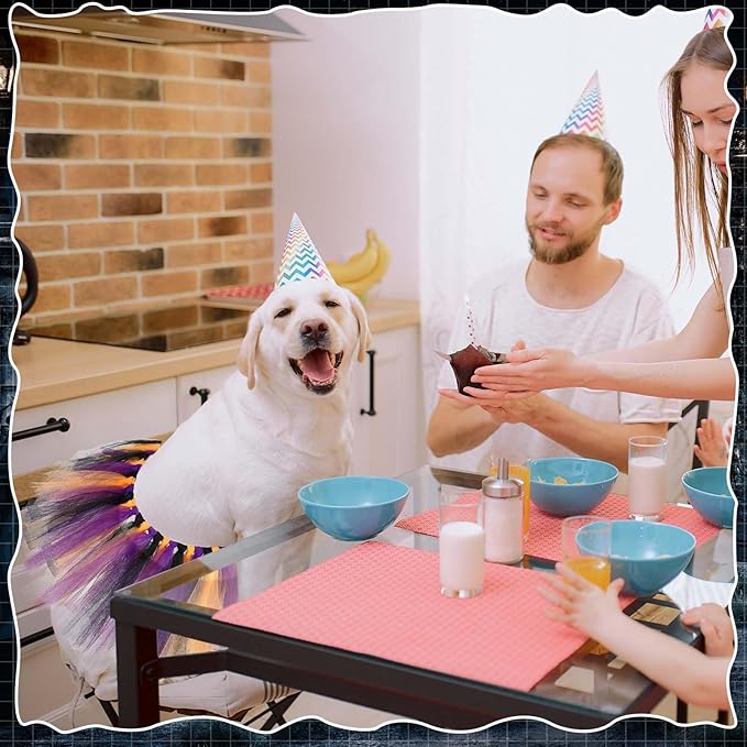 Dog Tutu Tulle Tutu for Dogs Small Large Medium Puppy Dress Ballerina Costume Skirt for Holiday Puppy Cats Bunny Pet Outfit Birthday Wedding Party Photo Prop Supplies(Halloween Color)