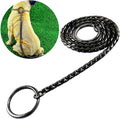 Dog P Snake Chain Chrome Plated Metal Dog Training Choke/Collar-Fully Guaranteed Against Rust Tarnish or Breakage-Recommended for Professional Training (Black, 4mm * 24")