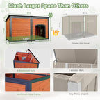 Extra Large Dog House Outdoor Weatherproof Dog Kennel for Large Dogs Chew-Proof Metal Frame Openable Roof for Easy Cleaning