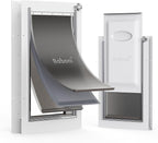 Baboni 3-Flaps Pet Door for Interior and Exterior Doors, Steel Frame and Telescoping Tunnel, Strong and Durable Dog Door (Pets Up to 100 Lb) -Large