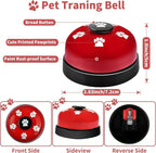 3 Pack Dog Doorbells, Pet Training Bells for Outside Potty Training and Communication, Bell for Dog Cat Puppy Interactive Toys (Red, 3 Pack)