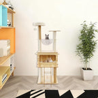 Cat Tree with Cat Condo and Hammocks, 57.9" Cat Tree with Scratching Posts, Cat Tower for Indoor Cats, Activity Centre Climbing Tree