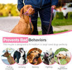 Weesiber No-Pull Dog Head Halter - Adjustable Dog Muzzle Leash, Padded Head Collar for Dogs to Prevent Heavy Pulling On The Leash(Pink,L)