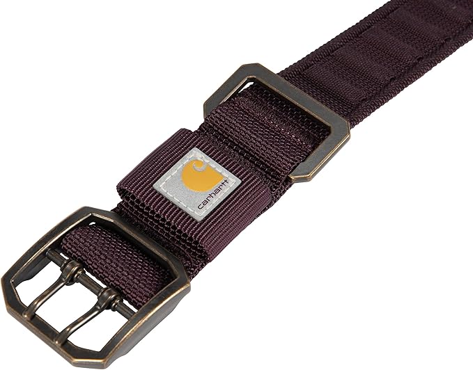 Carhartt Pet Fully Adjustable Wide Webbing Collar for Dogs, Heavy Duty Nylon for Walking & Training, Deep Wine, Large