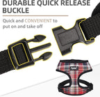 PUPTECK Soft Mesh Dog Harness and Leash Set Pet Puppy Cat Comfort Padded Vest No Pull Harnesses, Red Mixed, XS