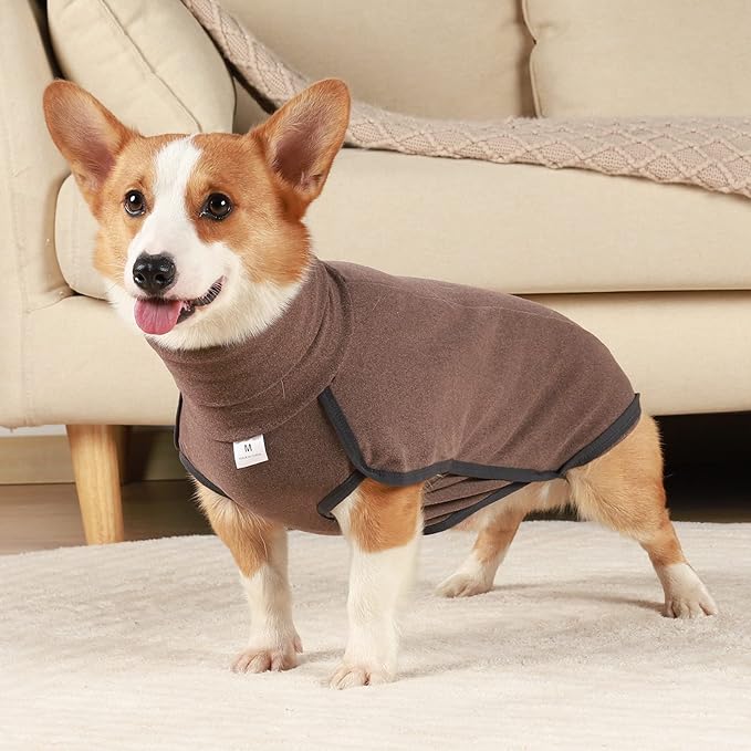 Dog Sweater Pullover Cold Weather Vest for Dogs Dog Sweatshirt & Jacket for Indoor and Outdoor Use (XX-Small, Brown)