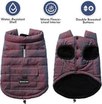 Spark Paws Dog Winter Jacket, Water-Resistant Coat, Warm Reflective Windproof Fleece-Interior, for Medium and Large Dogs - Cosmic - L