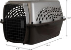 Petmate Dog Crates for Small Dogs & Cat Carriers, Two-Door Plastic Pet Kennel, Top & Front Loading, Made in USA, 24" For Pets Up To 15 lb, Pearl Tan