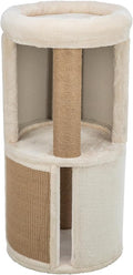 Trixie Giorgia Cat Tower – Cat Tree with Thick Sisal Posts, Caves, Platforms & Hanging Toy – Durable Cat Furniture for Indoor Cats – Beige, 15.7" x 15.7" x 32.3"