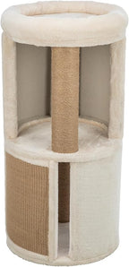 Trixie Giorgia Cat Tower – Cat Tree with Thick Sisal Posts, Caves, Platforms & Hanging Toy – Durable Cat Furniture for Indoor Cats – Beige, 15.7" x 15.7" x 32.3"