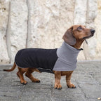 Dachshund Dog Coats Jacket fit for Dachshunds Corgi Weiner Reversible Winter Coat Padded Cotton Lining high Collar Dog Suit in Autumn Winter Black L