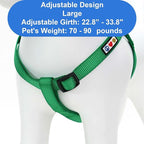 Pawtitas Solid Step-in Dog Harness – Adjustable No-Pull Vest for Puppies to Seniors, Safe & Comfortable L Lush Green