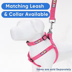 Pawtitas Reflective Step-in Dog Harness – Adjustable No-Pull Vest for Puppies to Seniors, Safe & Comfortable, M Pink