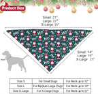 ADOGGYGO 4 Pack Dog Bandana Christmas Pet Scarf Triangle Bibs Kerchief Set Pet Christmas Costume Accessories Decoration for Medium Large Dogs (Large)
