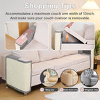 Uross Cat Couch Protector, Natural Sisal Scratch Guards for Cats - Left&Right, 23.6*19.7 inches, Durable, Easy to Install, Grey