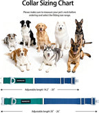 Heavy Duty Tactical Dog Collar,Metal Buckle Quick Release Collar for Large Dogs,1700 LB Strength Tested,Dual Color Nylon Collar for Walking,Training & Hunting