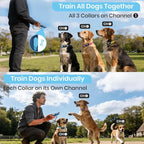 PetJoy Shock Collar for 3 Dogs & Dog Training Collars with Lockable Shock - Shock Lock Mode Switches to Tone & Vibe Only, Remote Features Slide Safety Lock, 4000ft Range (9 Tones)