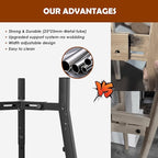 Dog Bowl Stand for Large Dogs, Adjustable Width & Height, Tall Elevated Dog Food Water, Bowl Not Included
