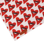 ADOGGYGO Valentines Dog Bandana 2 Pack, Heart Sunburst Eyelash Print Puppy Scarf, Durable Fabric, Red Pink Valentine Bandanas for Small Dogs (Small)