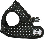 Puppia Dotty Step-in Vest Dog Harness No Pull No Choke Easy Wear Training Walking for Small Dog, Small, Black