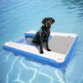 Dog Boat Ramp 48"x32", Inflatable Dog Ramp for Boat & Pool Ramp for Dogs, Non-Slip Stable Pet Ramp, Supports Up to 200 lbs for Pool, Lake & Beach