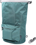 halinfer Dog Food Travel Container Bag, Kibble Carrier 42 Cups 10L with Storage Front Pocket and Shoulder Strap for Travel, Hiking and Camping (Green)