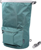 halinfer Dog Food Travel Container Bag, Kibble Carrier 42 Cups 10L with Storage Front Pocket and Shoulder Strap for Travel, Hiking and Camping (Green)
