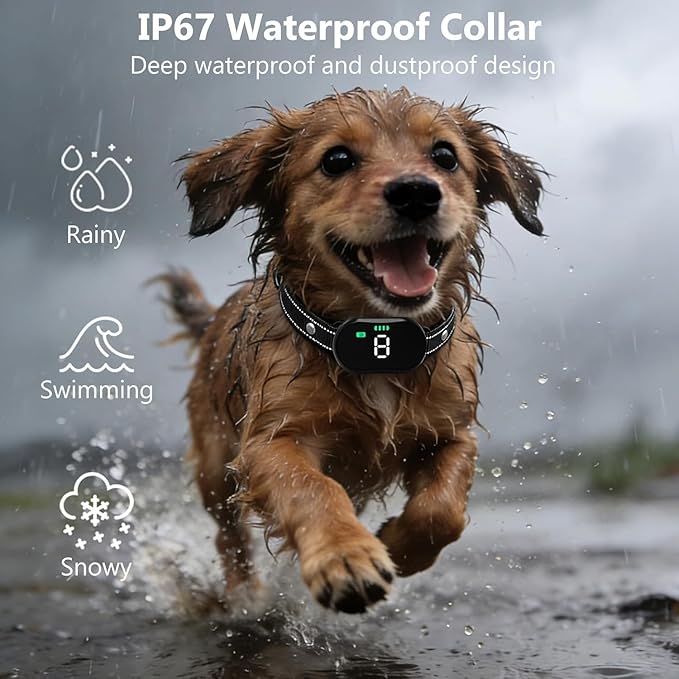 KIP Remote Dog Training Collar, IP67 Waterproof Shockproof E-Collar with 5 Training Modes, Rechargeable and Adjustable for Small, Medium and Large Dogs