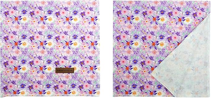 Elegant little tail Dog Bandana 1PC Washable Cotton Summer Dog Kerchief Reversible Cotton Bibs Scarf Triangle Scarfs for Small Medium Large Dogs