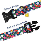 ARING PET Girl Dog Collar, Cute Spring Summer Floral Puppy Pet Collars for Small Medium Large Dogs-L