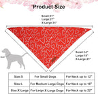 ADOGGYGO Valentine Dog Bandanas, Red Pink Heart Pet Scarf, Multi Size Offered, White Red Valentine Bandana for Small Dogs (Small)
