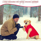 Syhood 2 Pieces Dog Jacket 2 Layers Fleece Lined Dog Jacket Warm Soft Windproof Small Pet Coat for Winter Cold Weather(S,Red, Pink)