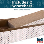 Indipets Cat Scratching Bed with Inner Scratcher, Two in One Bed and Scratcher, (Open Bed)
