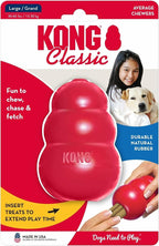 KONG Classic Stuffable Dog Toy - Fetch & Chew Toy for Dogs - Treat-Filling Capabilities & Erratic Bounce for Extended Play Time - Durable Natural Rubber Material - for Large Dogs (Pack of 2)