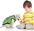 Saintrygo 8 Pieces Dog Shirts Pet Printed Clothes with Funny Letters Summer Pet T Shirts Cool Puppy Breathable Dog Outfit Soft Sweatshirt Cats(Classic Pattern,X- Small)