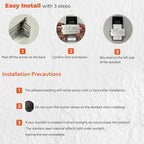 Front Door No Soliciting Sign & Do Not Knock Or Ring Doorbell Sign - Easy to Install on Doorbells - Prevents the Doorbell From Ringing While Napping or at Work (Silver - Left Side Mount)