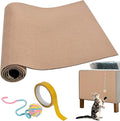 Cat Scratching Mat - 118"x16" Trimmable Cat Scratching Carpet Mat, Large Self-Adhesive DIY Cat Scratch Mat Roll, Cat Tree Shelves Replacement Mat Pad, Couch Furniture Protector, Toy Ball&Strong Tape
