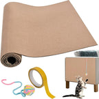 Cat Scratching Mat - 118"x16" Trimmable Cat Scratching Carpet Mat, Large Self-Adhesive DIY Cat Scratch Mat Roll, Cat Tree Shelves Replacement Mat Pad, Couch Furniture Protector, Toy Ball&Strong Tape