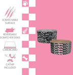 CSR1012D Kate 12 Inch Cardboard Cat Scratcher Pads with Box & Catnip, Reversible Heavy-Duty Scratch Boards for Cats, Furniture Protection, Classic Pattern, Black/White, 5-Pack