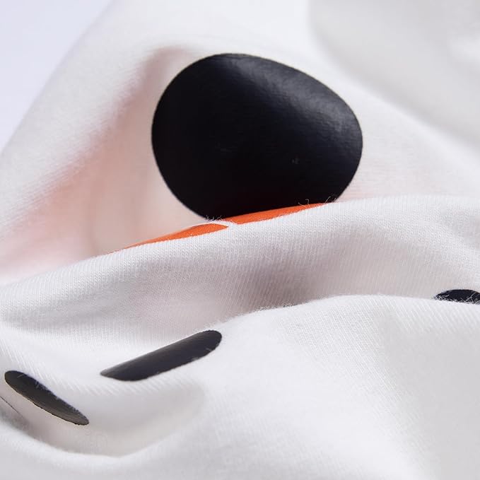 Fitwarm Snowman Dog Christmas Outfit, Holiday Dog Clothes for Small Dogs Boy Girl, Cute Pet Shirt, Black, White, Orange, Small