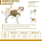 OneTigris Dog Backpack for Medium & Large Dogs, Nylon Backpack for Dogs Tactical Pet Backpack with Side Pockets for Hiking Walking Training Running (Brown, Large)